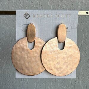 Kendra Scott Didi Earrings Hammered Rose Gold